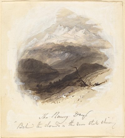 Illustrazione per "Il giorno di pioggia" di Longfellow da Myles Birket Foster