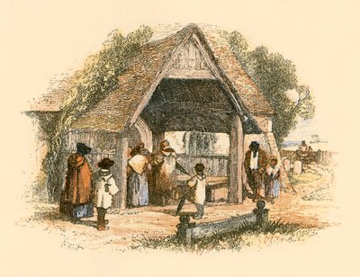 La chiesa del villaggio da Myles Birket Foster