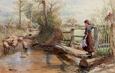 Veduta nel Surrey, circa 1863-1890 da Myles Birket Foster