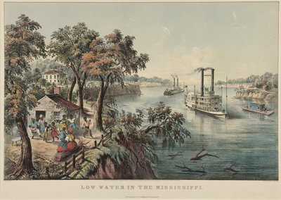 Bassa marea nel Mississippi, 1868 da Nathaniel Currier
