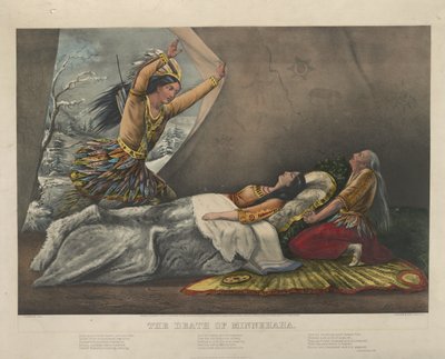 La morte di Minnehaha, 1867 da Nathaniel Currier