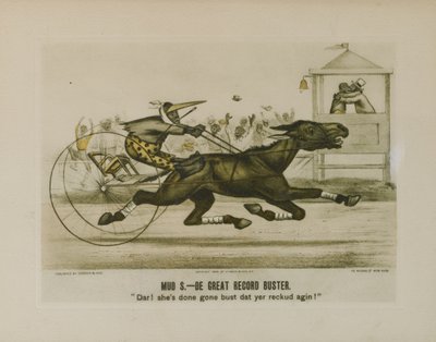 Mud S. - Il Grande Distruttore di Record da N. & Ives J.M.(1824 95) (after) Currier