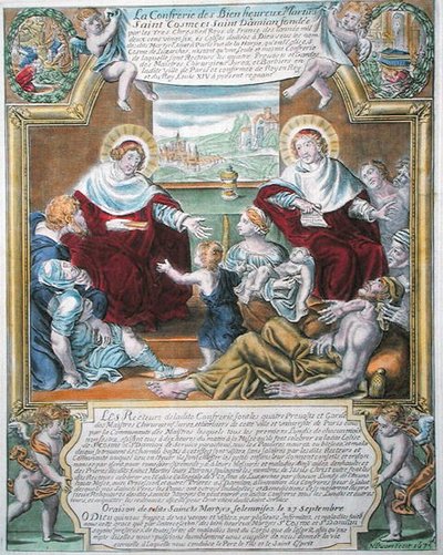SS. Cosma e Damiano che curano i poveri da N. Picart