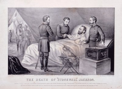 La morte di "Stonewall" Jackson (litografia) da N. and Ives J.M. (1824 95) Currier