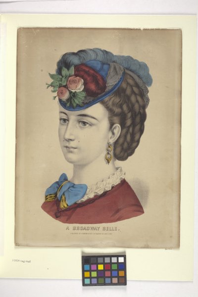 Una bellezza di Broadway da N. and Ives J.M. (1824 95) Currier