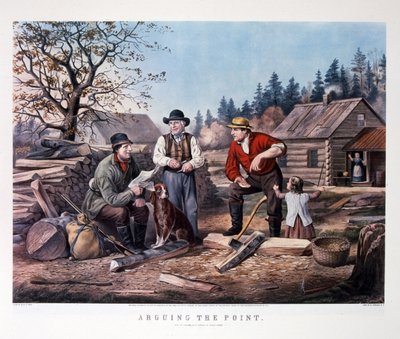 "Discutendo il punto" da N. and Ives J.M. (1824 95) Currier