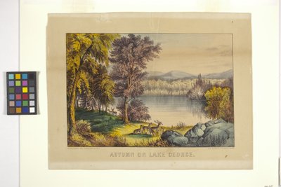 Autunno sul Lago George da N. and Ives J.M. (1824 95) Currier
