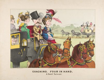 Coaching – Four in Hand – A Swell Turn-out da Currier and Ives