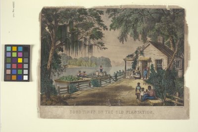 Bei tempi alla vecchia piantagione da N. and Ives J.M. (1824 95) Currier
