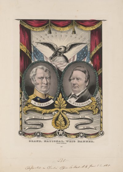Grande bandiera nazionale Whig, c.1848 da Currier and Ives