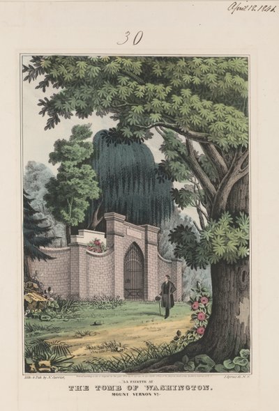 La Fayette alla tomba di Washington - Mount Vernon Va. 1845 da Currier and Ives