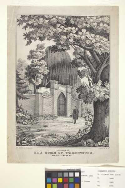 Lafayette alla Tomba di Washington da N. and Ives J.M. (1824 95) Currier