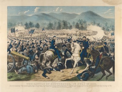La battaglia di Gettysburg, Pa., 3 luglio da Currier and Ives