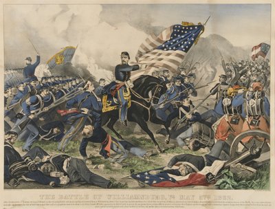 La battaglia di Williamsburg, Virginia il 5 maggio 1862 (litografia a colori) da Currier and Ives