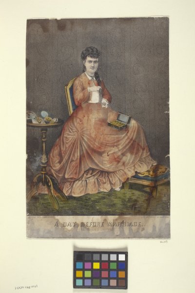 Il giorno prima del matrimonio da N. and Ives J.M. (1824 95) Currier