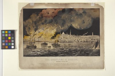 Il grande incendio di Boston da N. and Ives J.M. (1824 95) Currier