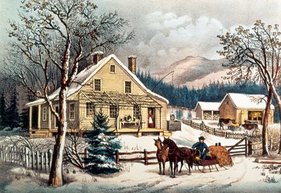 La vecchia fattoria, pub. da Currier & Ives da N. Currier and Ives J.M.