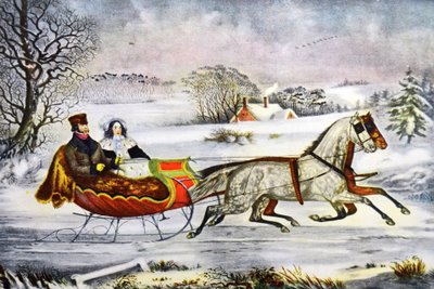 La strada, inverno da Currier and Ives