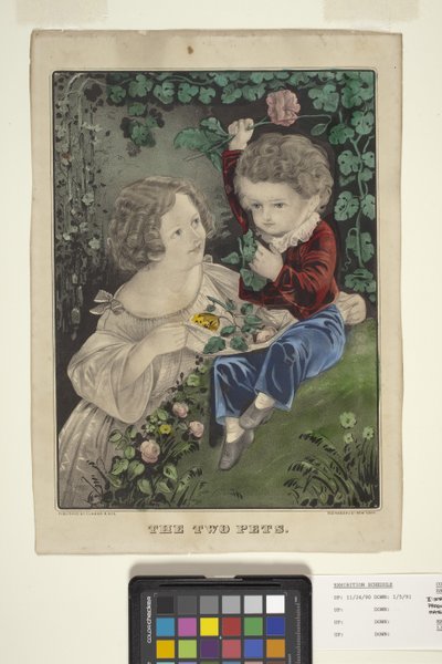I due animali domestici da N. and Ives J.M. (1824 95) Currier