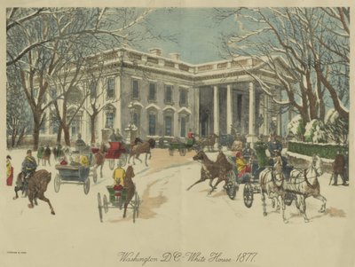 La Casa Bianca, Washington D.C. 1877 da Currier and Ives