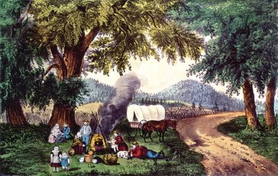Una sosta lungo la strada da N. and Ives, J.M. Currier
