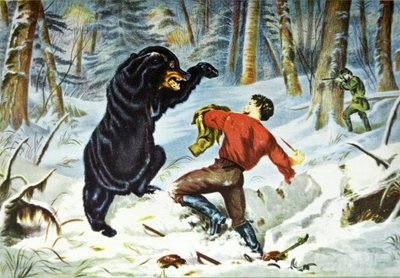 La vita di un cacciatore. Una situazione difficile da N. and Ives, J.M. Currier