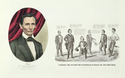On. Abraham Lincoln, 16° Presidente degli Stati Uniti, 1860 da N. and Ives, J.M. Currier
