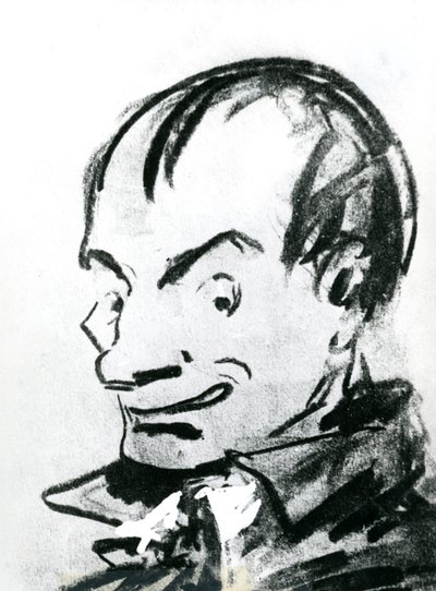Caricatura di Charles Baudelaire (1821-67) da Nadar