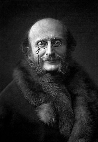 Compositore francese Jacques Offenbach (1819-1880) c. 1876 (foto b/n) da Nadar