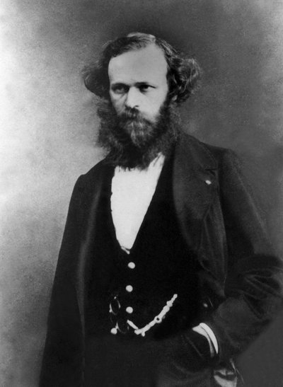 Arsene Houssaye (1815-1896) scrittore francese, foto di Gaspard Felix Tournachon detto Felix Nadar (1820-1910) da Nadar
