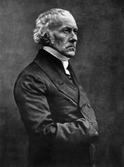 Francois Guizot (1787-1874) storico e politico francese, foto di Nadar, aprile 1850 da Nadar
