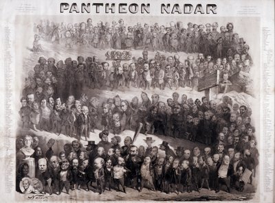 Il Pantheon Nadar che rappresenta le grandi figure storiche del XIX secolo (personalità intellettuali e politiche) da Nadar