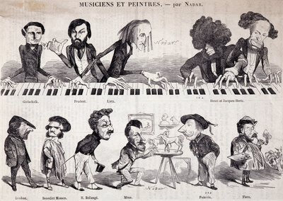La serie "Musicisti e Pittori" da "Le Petit journal pour rire" da Nadar