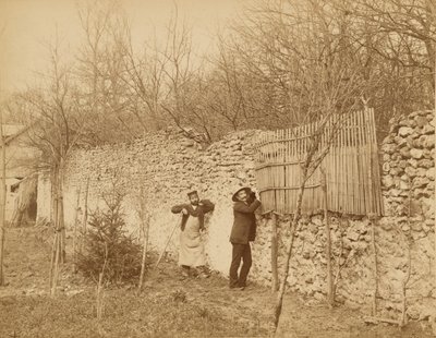 Ermitage de Sénart, un giardiniere e Jules Belaube da Nadar [Gaspard Félix Tournachon]