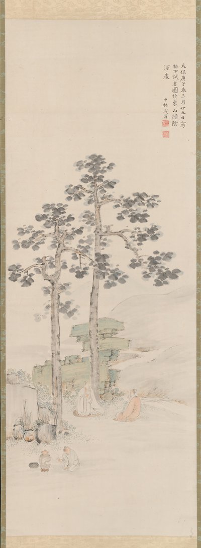 Degustazione del Tè sotto gli Alberi di Wu, 1840 da Nakabayashi Chikuto