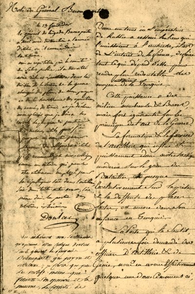 Nota del Generale Bonaparte, 13 settembre 1795, 1921 da Napoleon Bonaparte I