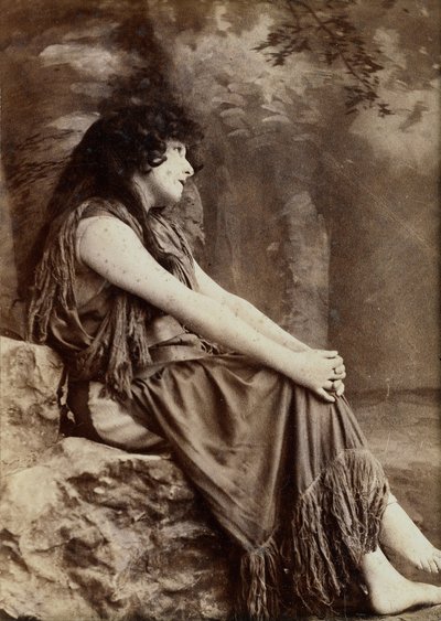 Ritratto di Sarah Bernhardt in una produzione di New York da Napoleon Sarony