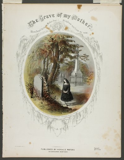 La tomba di mia madre da Napoleon Sarony