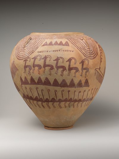 Vaso decorato con animali da Naqada II Period Egyptian
