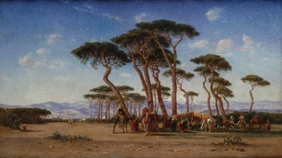 Un accampamento arabo da Narcisse Berchere