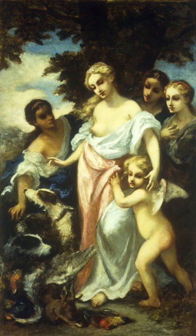 Diana dopo la caccia da Narcisse Virgile Diaz de la Peña