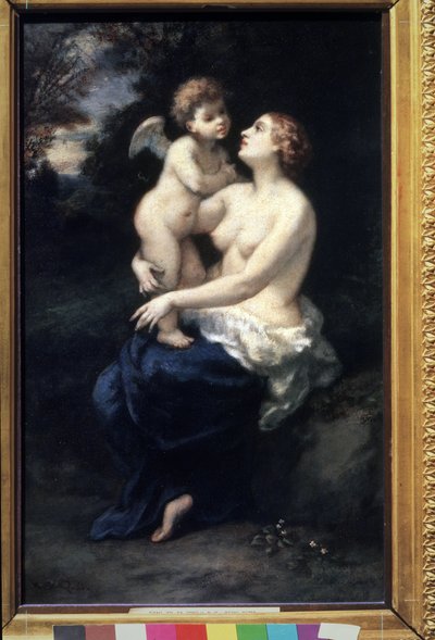 Venere con Cupido in grembo da Narcisse Virgile Diaz de la Peña