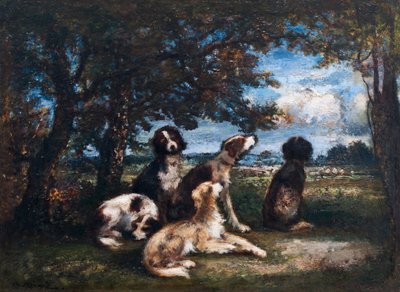 Cani nella foresta di Fontainebleau da Narcisse Virgilio Diaz de la Peña