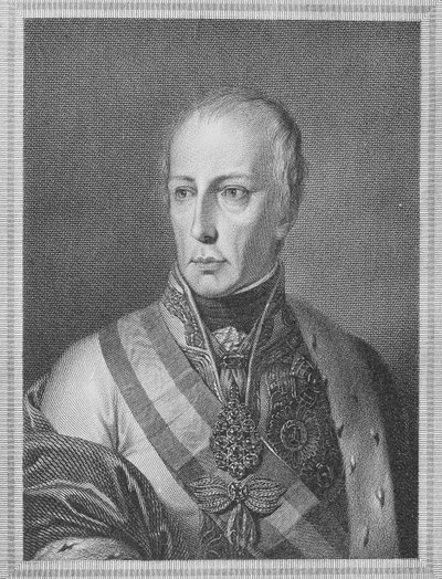 Francesco II, Sacro Romano Imperatore, inciso da Giuseppe Longhi da Natale Schiavoni