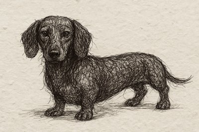 Disegno di un bassotto attento da Natalie Bruns