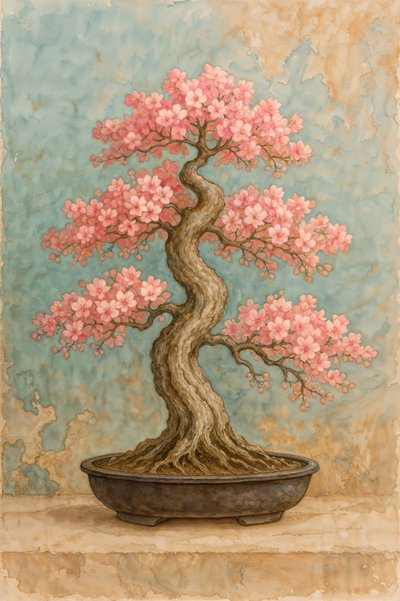 Bonsai di ciliegio in fiore da Natalie Bruns