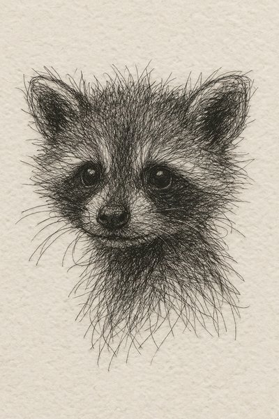 Un cucciolo di procione curioso da Natalie Bruns