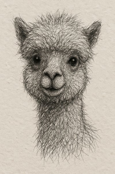 Simpatico cucciolo di alpaca da Natalie Bruns