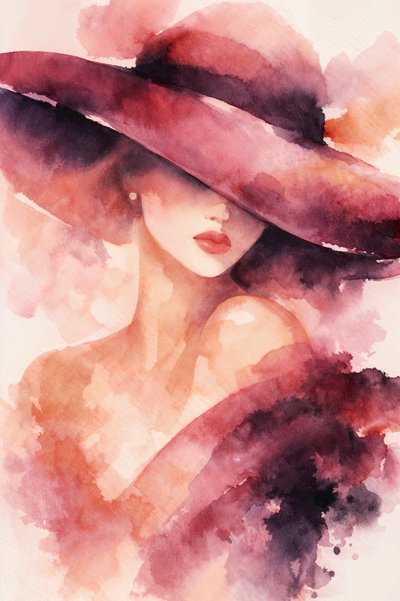 Donna elegante con il cappello da Natalie Bruns