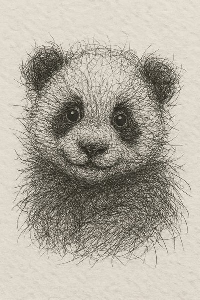 Cucciolo di panda soffice da Natalie Bruns